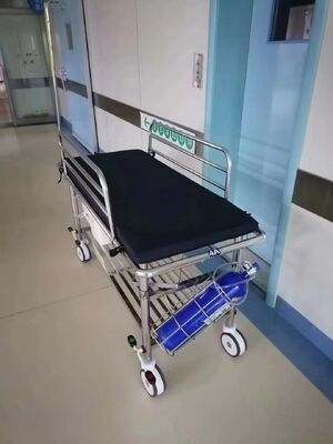 5 Inches Caster Diameter Non-Magnetic MRI Stretcher with Patient Warming System and Surface Resistivity Below 10⁹ Ohms